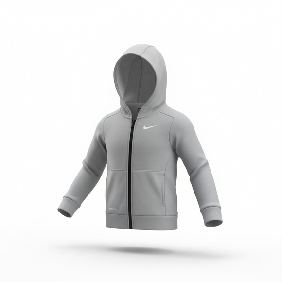 Nike Kids Gray Hoodie and Black Joggers Set - Picture 4 of 4